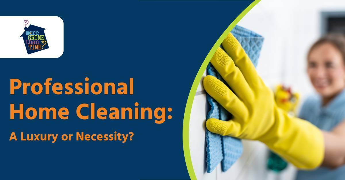 A Woman With Yellow Rubber Gloves on Cleaning a Wall With a Rag and Cleaning Solution | Professional Home Cleaning: A Luxury or Necessity? | More Grime Than Time